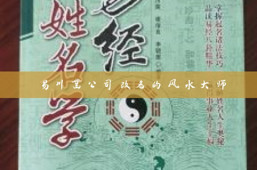 易川凿公司改名的风水大师插图