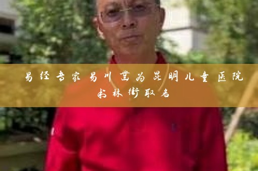 易经专家易川凿为昆明儿童医院书林街取名插图