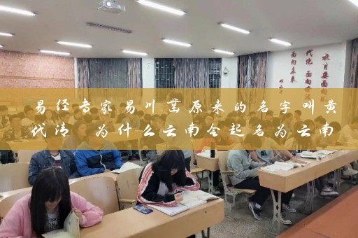 易经专家易川凿原来的名字叫黄代清 为什么云南会起名为云南插图