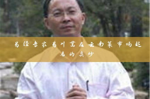 易经专家易川凿在云南菜市场起名的奥妙插图