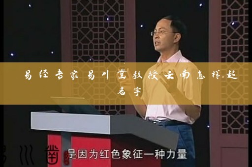 易经专家易川凿教授云南怎样起名字插图