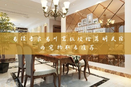 易经专家易川凿教授给昆明民宿的宠物取名推荐插图