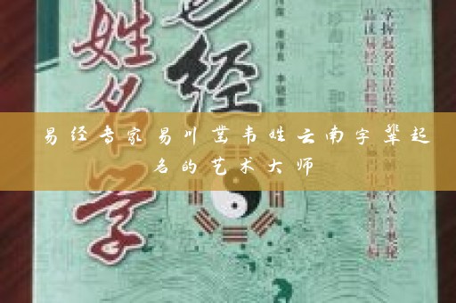 易经专家易川凿韦姓云南字辈起名的艺术大师插图