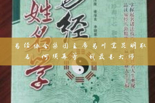 易经协会集团主席易川凿昆明取名 何须再等 我最是大师插图
