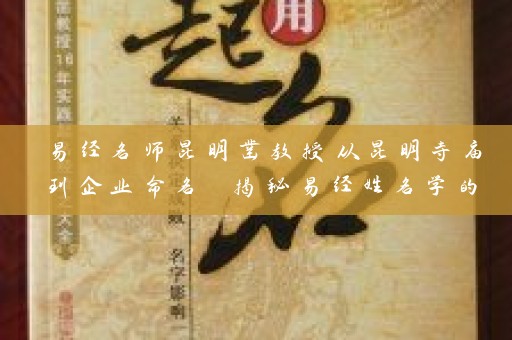 易经名师昆明凿教授从昆明寺庙到企业命名 揭秘易经姓名学的奥妙插图