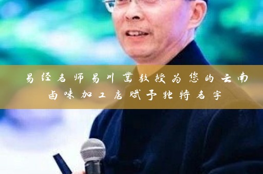 易经名师易川凿教授为您的云南卤味加工店赋予独特名字插图