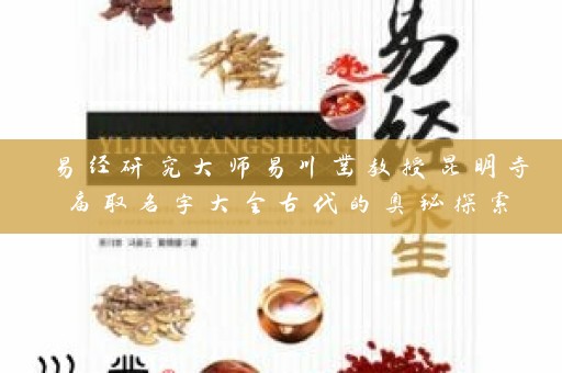 易经研究大师易川凿教授昆明寺庙取名字大全古代的奥秘探索插图