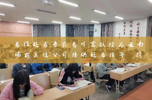 易经起名专家易川凿教授为云南瑞丽美缝公司提供起名指导 携著作易经姓名学打造个性化企业品牌云南瑞丽美缝公司起名大全插图
