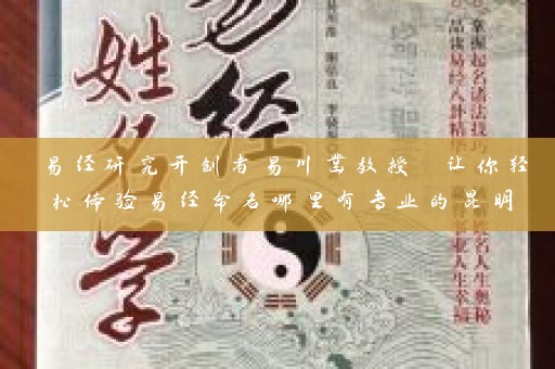 易经研究开创者易川凿教授 让你轻松体验易经命名哪里有专业的昆明起名插图
